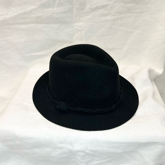 Urban Outfitters Staring at Stars Black Wool Fedora Panama Hat - Picture 13 of 14